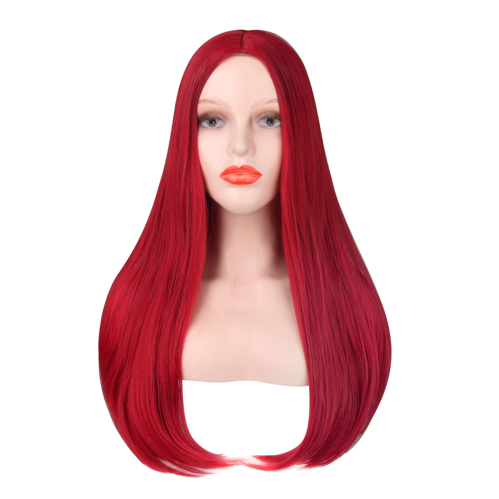 Game Sally Face Wig Halloween Sally Costume Straight Red Hair