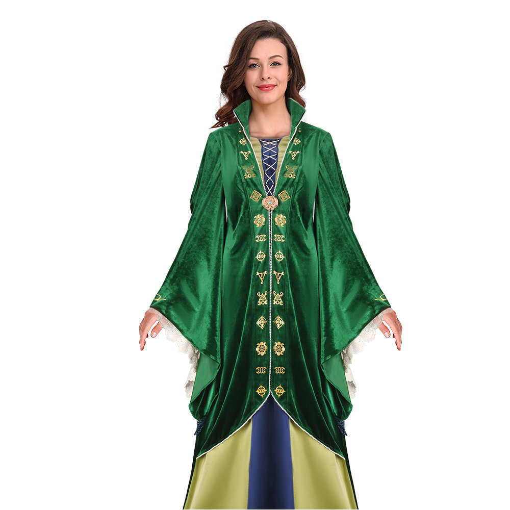 Hocus Pocus Halloween Fancy Dress Winifred Sanderson Cosplay Costume In Stock Takerlama