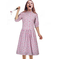 BeetleJuice Barbara Pink Floral Dress Halloween Costume(Ready To Ship) Takerlama