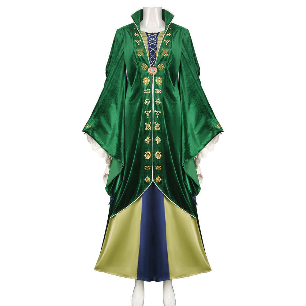 Hocus Pocus Halloween Fancy Dress  Winifred Sanderson Cosplay Costume In Stock Takerlama