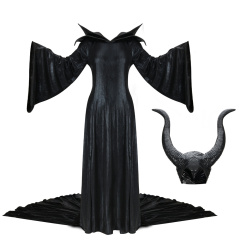 Maleficent 2 Mistress of Evil Dress Angelina Jolie Halloween Cosplay Costume (In Stock) Takerlama