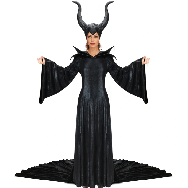 Maleficent 2 Mistress of Evil Dress Angelina Jolie Halloween Cosplay Costume (Ready To Ship) Takerlama