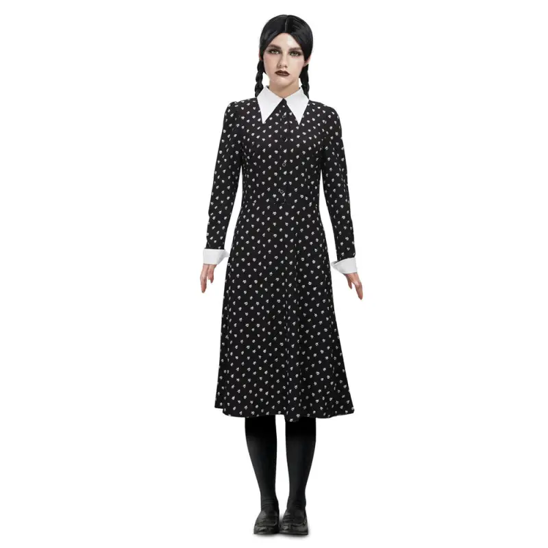 Wednesday The Addams Family Black Costume Cosplay Dress Adult Kids M XL In Stock