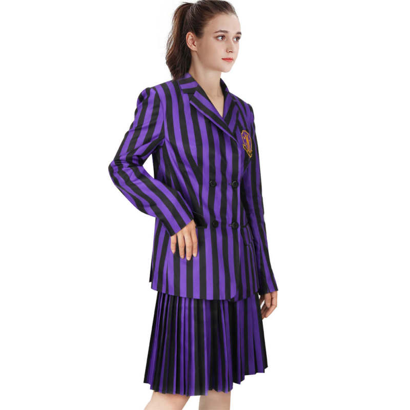 Addam Academy Halloween Costume Stripe School Uniform （Ready To Ship）