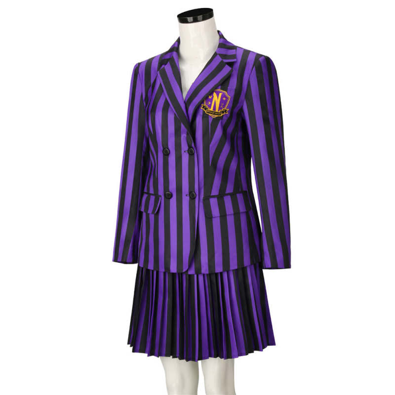 Addam Academy Halloween Costume Stripe School Uniform （Ready To Ship）