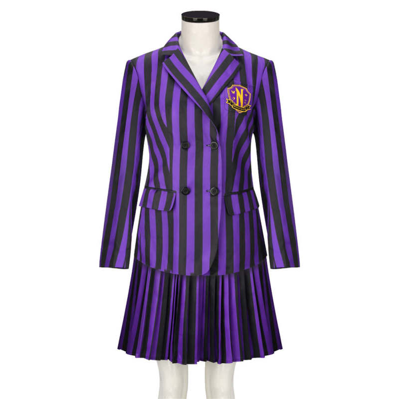 Addam Academy Halloween Costume Stripe School Uniform （Ready To Ship）
