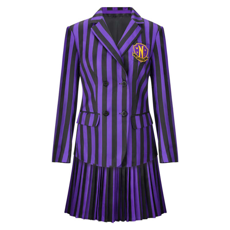 Addam Academy Halloween Costume Stripe School Uniform （Ready To Ship）