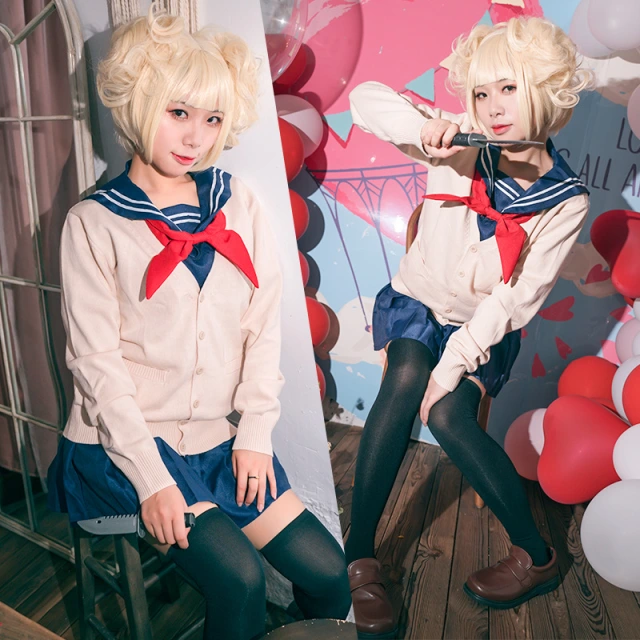 My Hero Academia Himiko Toga Cosplay Costume JK Sailor School Uniform