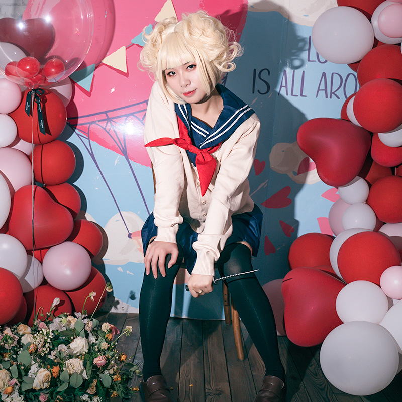 My Hero Academia Himiko Toga Cosplay Costume JK Sailor School Uniform