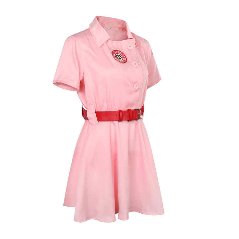 A League of Their Own Pink Dress Rockford Peaches Cosplay Costume AAGPBL Takerlama (Ready To Ship)