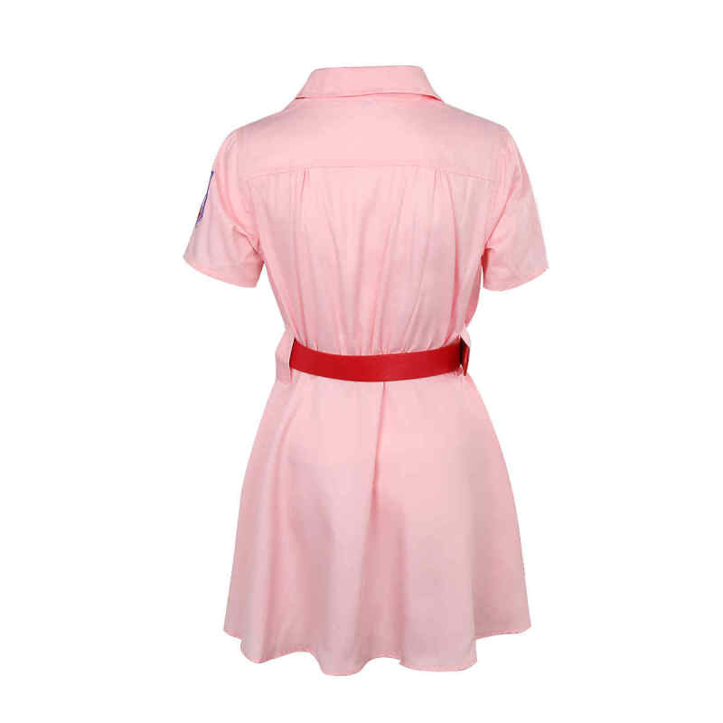 A League of Their Own Pink Dress Rockford Peaches Cosplay Costume AAGPBL Takerlama (Ready To Ship)