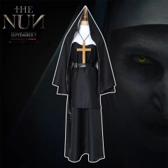 The Nun Demon Valak Halloween Cosplay Costume Dress Face Mask