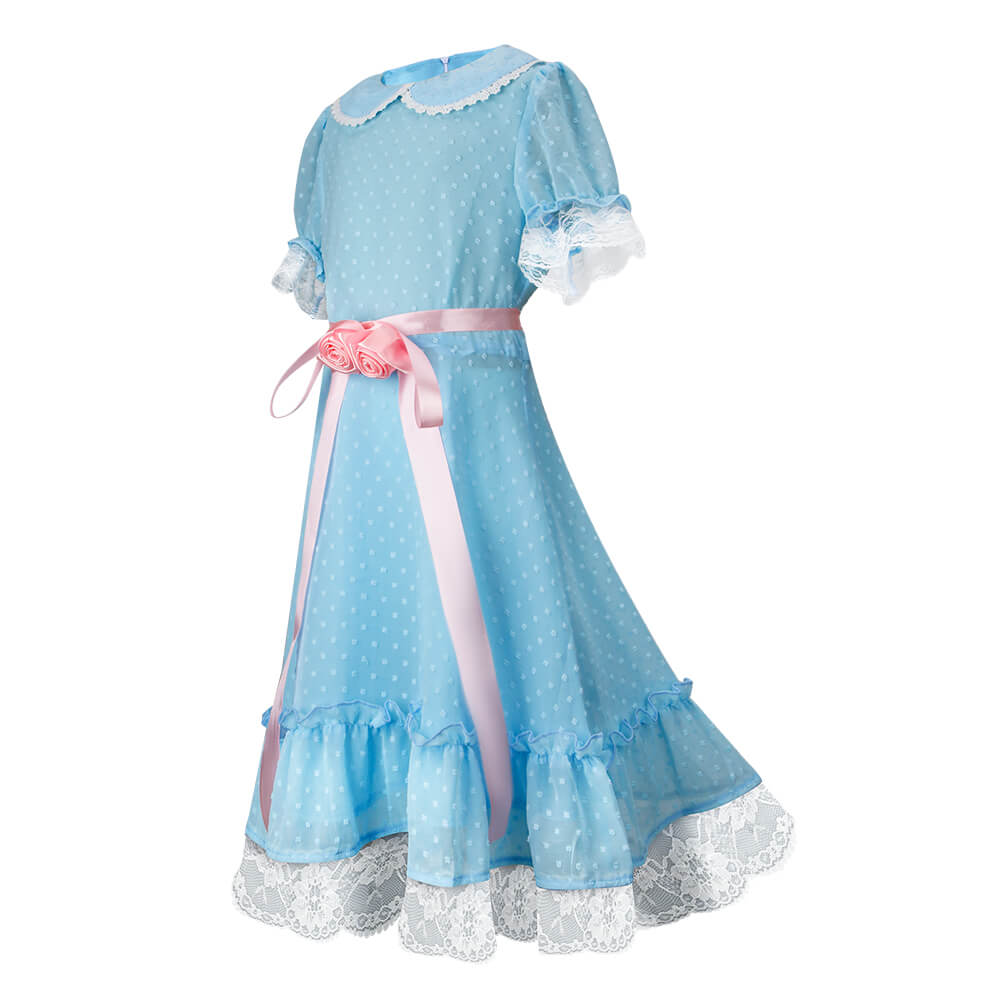 The Shining Grady Twins Cosplay Costume Women's Blue Chiffon Dress Takerlama