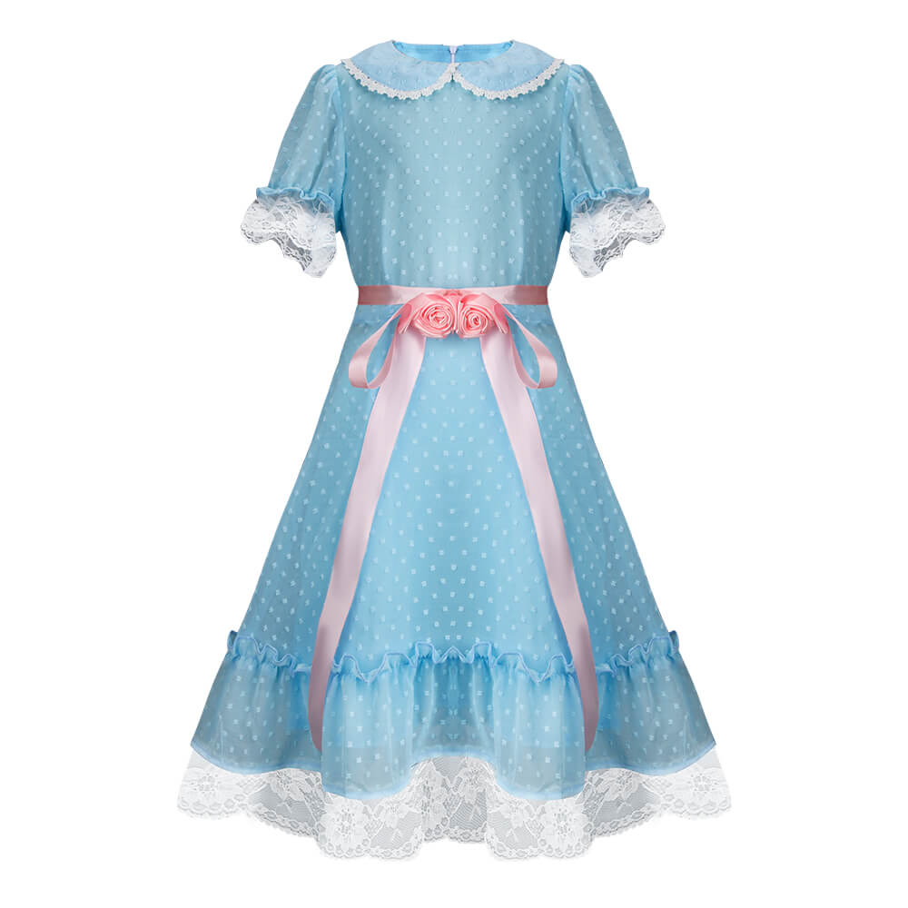 The Shining Grady Twins Cosplay Costume Women's Blue Chiffon Dress Takerlama