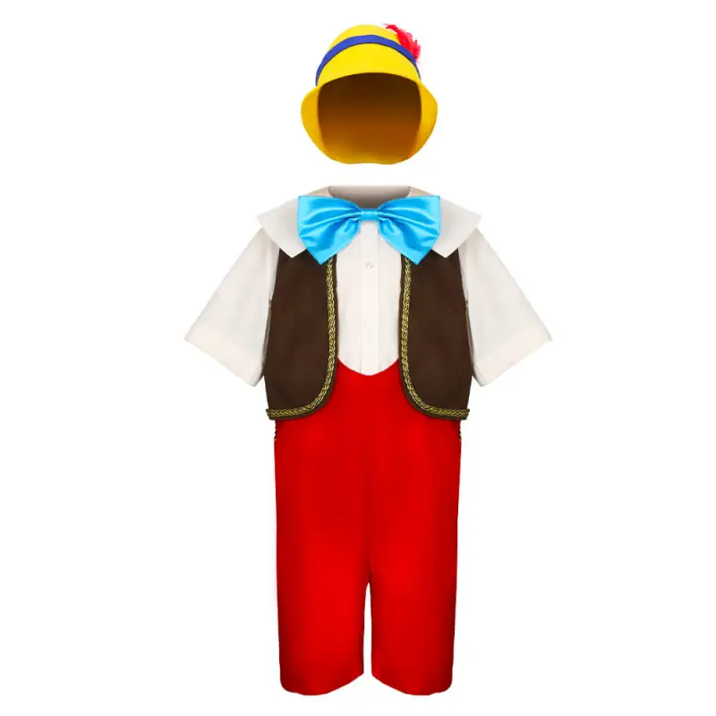 Kids Pinocchio 2022 Cosplay Costume With Hat Child Gifts