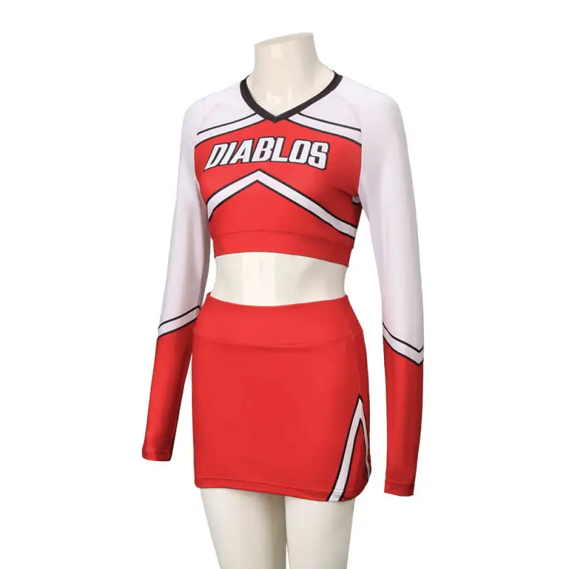 Bring It On Cheer or Die DIABLOS Cheerleader Uniform Red Costume