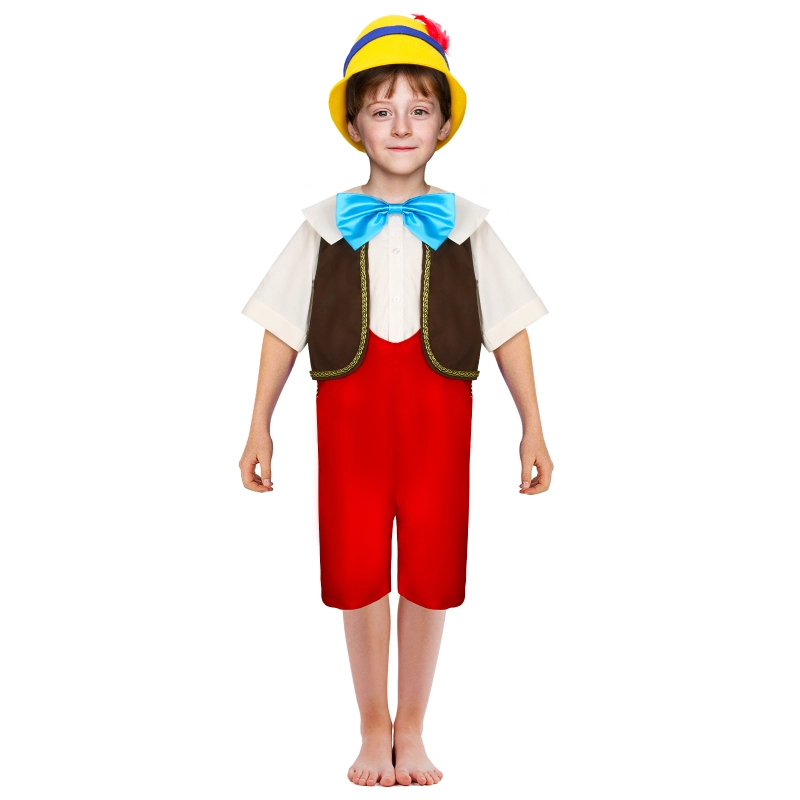 Kids Pinocchio 2022 Cosplay Costume With Hat Child Gifts