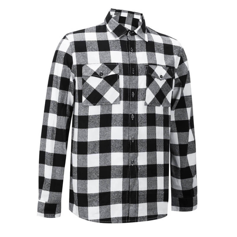 BeetleJuice Adam Maitland Costume Men's Button Down Regular Fit Long Sleeve Plaid Shirt In Stock Takerlama