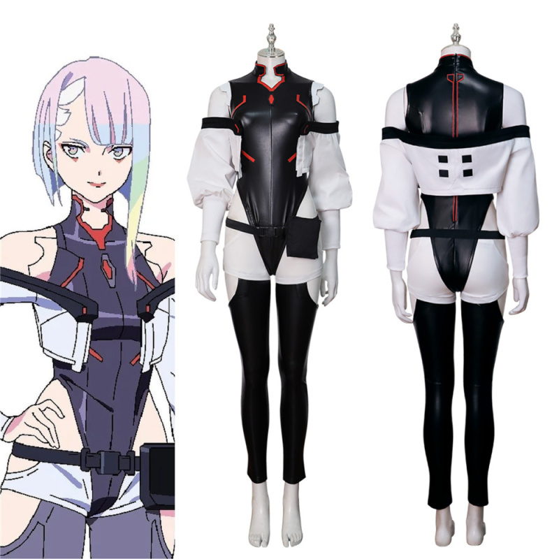 Cyberpunk: Edgerunners Lucy Lucyna Kushinada Cosplay Costume Leather Jumpsuit