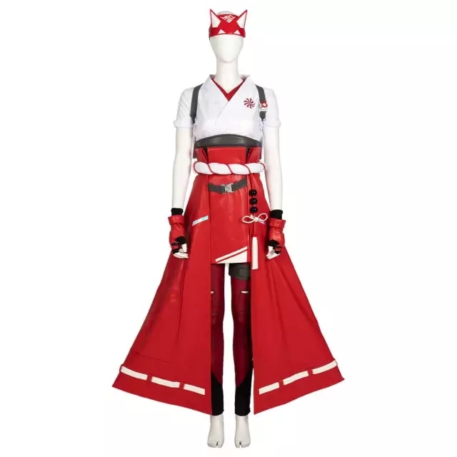 Overwatch 2 Kiriko Cosplay Costume Ow2 Red Outfits Mask XS S M L In Stock