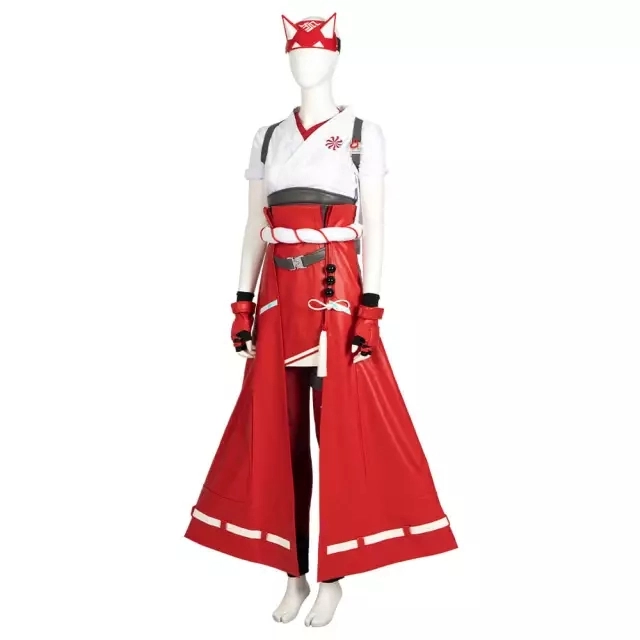 Overwatch 2 Kiriko Cosplay Costume Ow2 Red Outfits Mask XS S M L In Stock