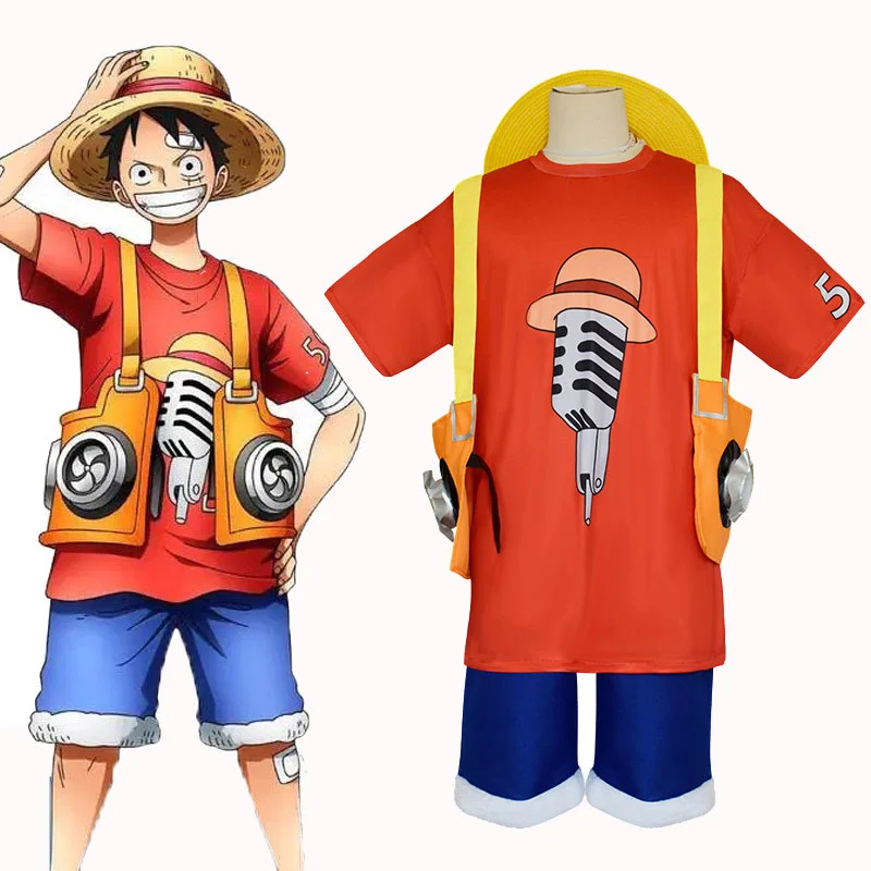 One Piece Monkey D. Luffy Cosplay Costume Outfits Halloween Carnival Suit
