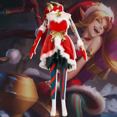 Ambitious Elf Jinx Christmas Cospaly Costume League of Legends  LOL