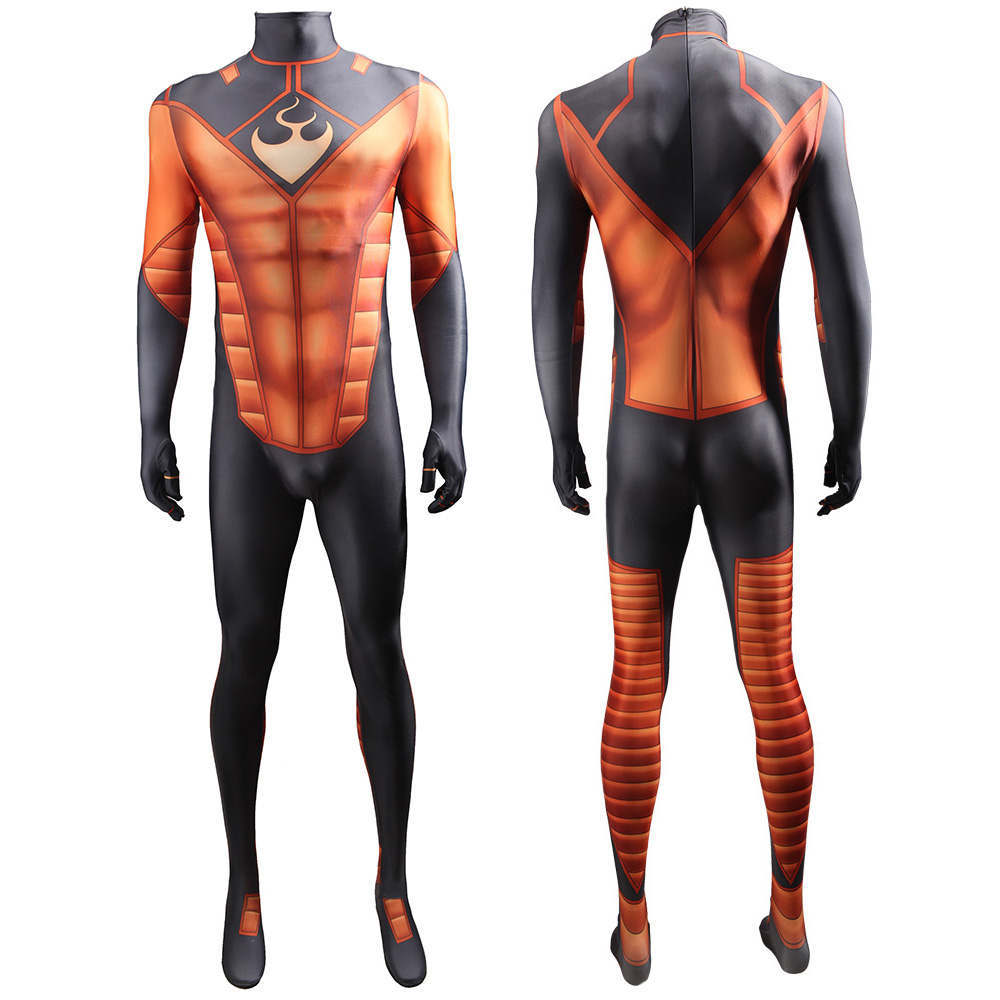 Fantastic Four Human Torch Cosplay Costume  Johnny Storm Jumpsuit