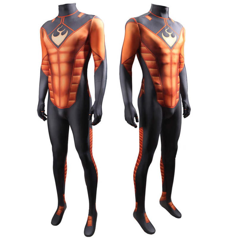 Fantastic Four Human Torch Cosplay Costume  Johnny Storm Jumpsuit