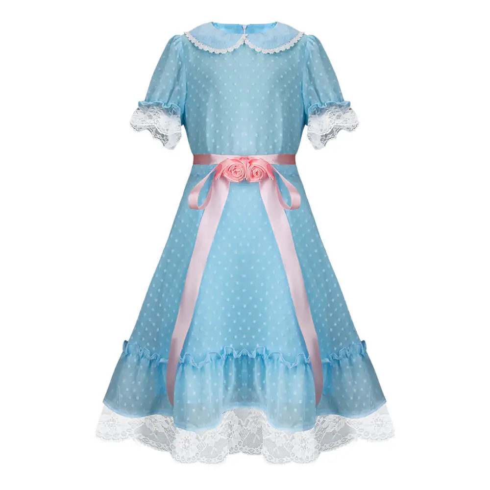 blue shining twins dress The Shining Movie Kids Children Girl Twins Blue Dress Cosplay Costume   Cosplaysky.ca
