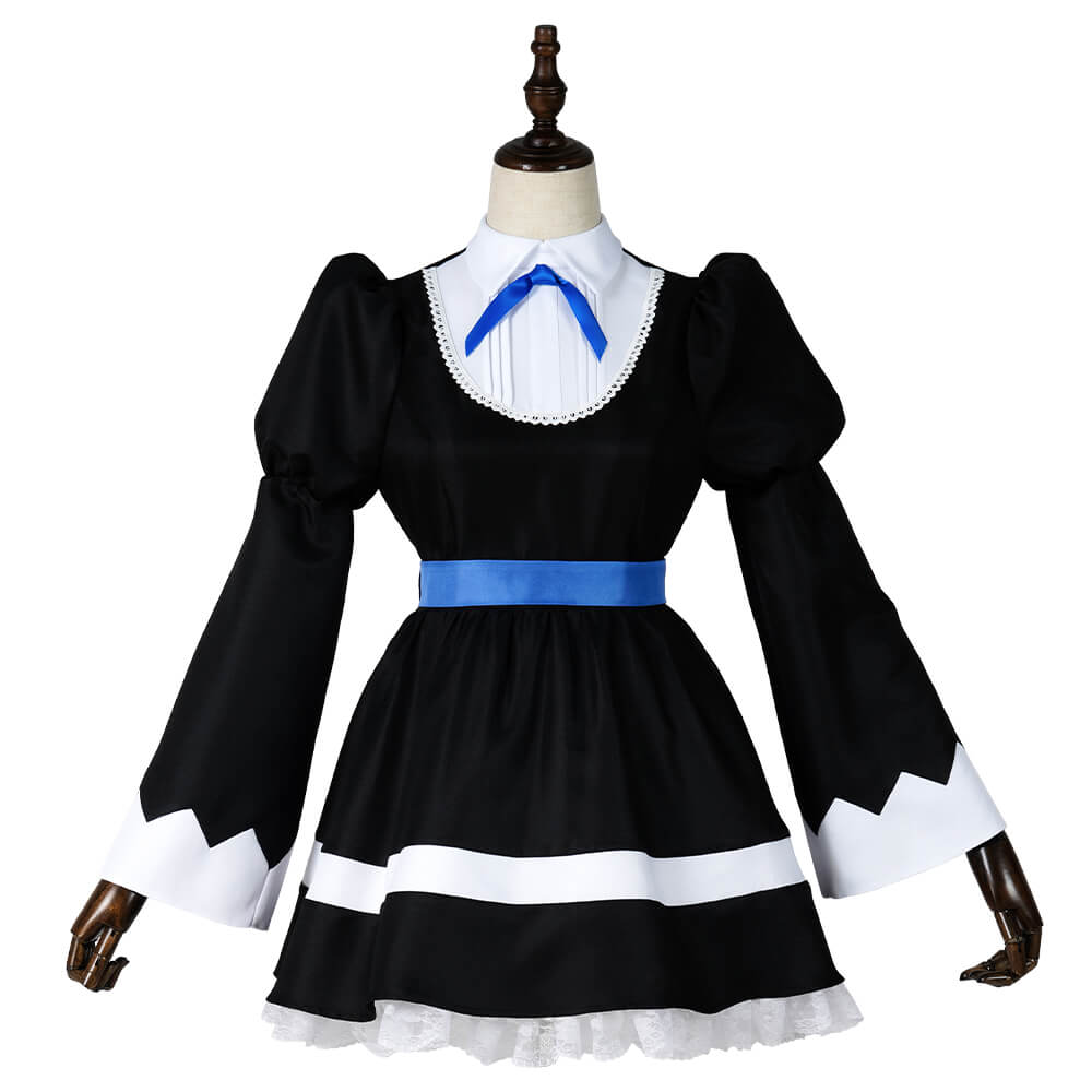 Panty & Stocking with Garterbelt Stocking Anarchy Maid Black Lolita Dress Uniform Cosplay Costume-Takerlama