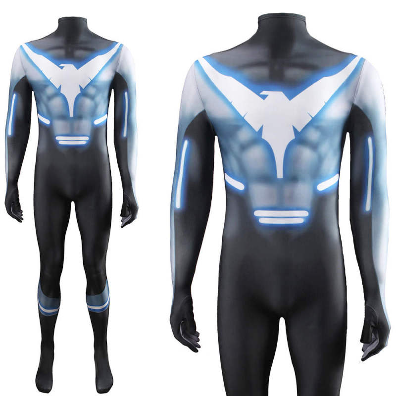 New Nightwing Dick Grayson Cosplay Costume DC Comic Superhero Jumpsuit