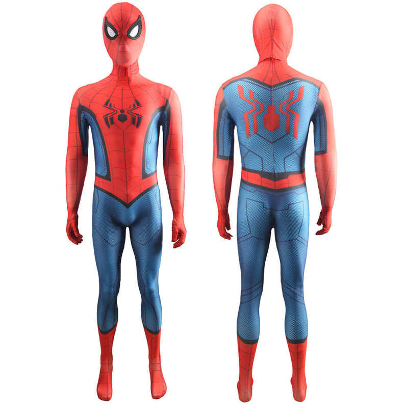 What If Zombie Hunter Costume Spider-Man Superhero Cosplay Jumpsuit Mask