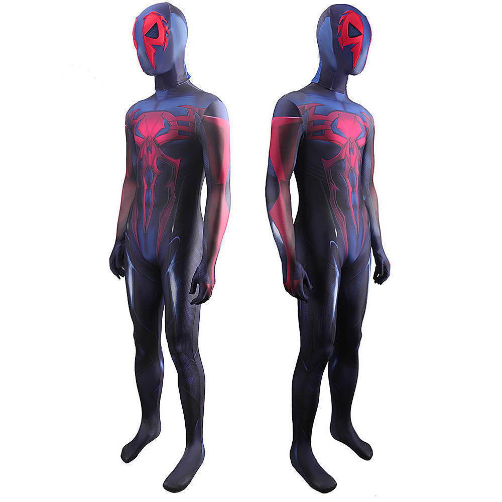 PS4 Spider-Man 2099 Black Suit Miles Morales Cosplay Costume-Takerlama