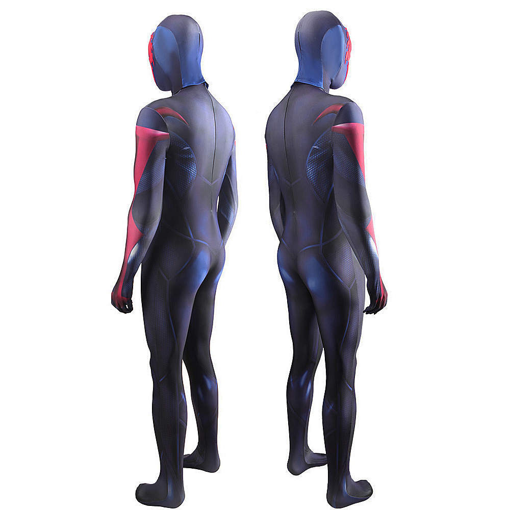 PS4 Spider-Man 2099 Black Suit Miles Morales Cosplay Costume-Takerlama
