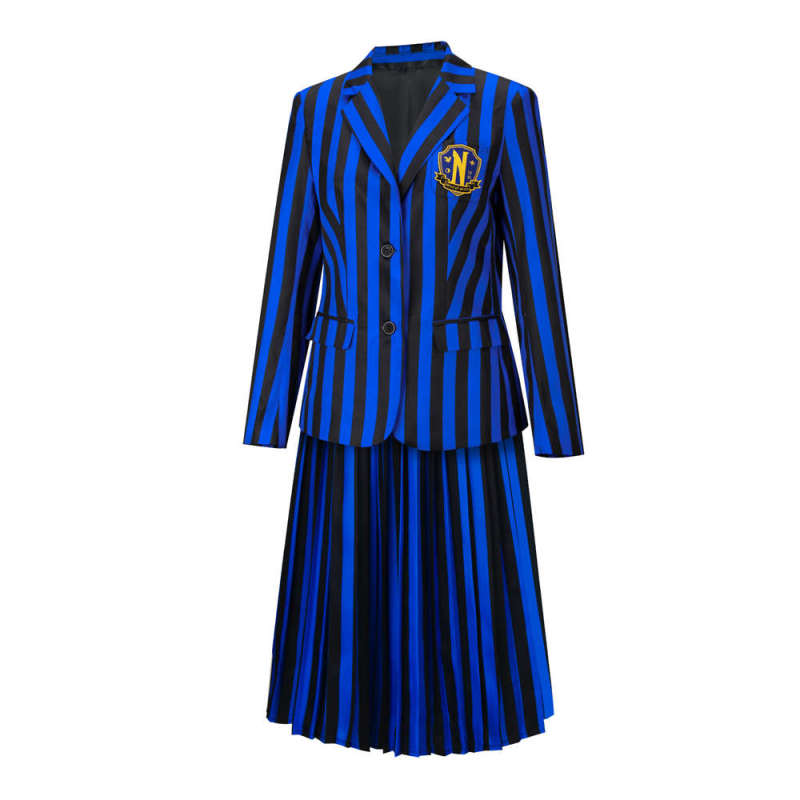 Addam Academy Uniform Halloween Cosplay Costume Blue In Stock-Takerlama