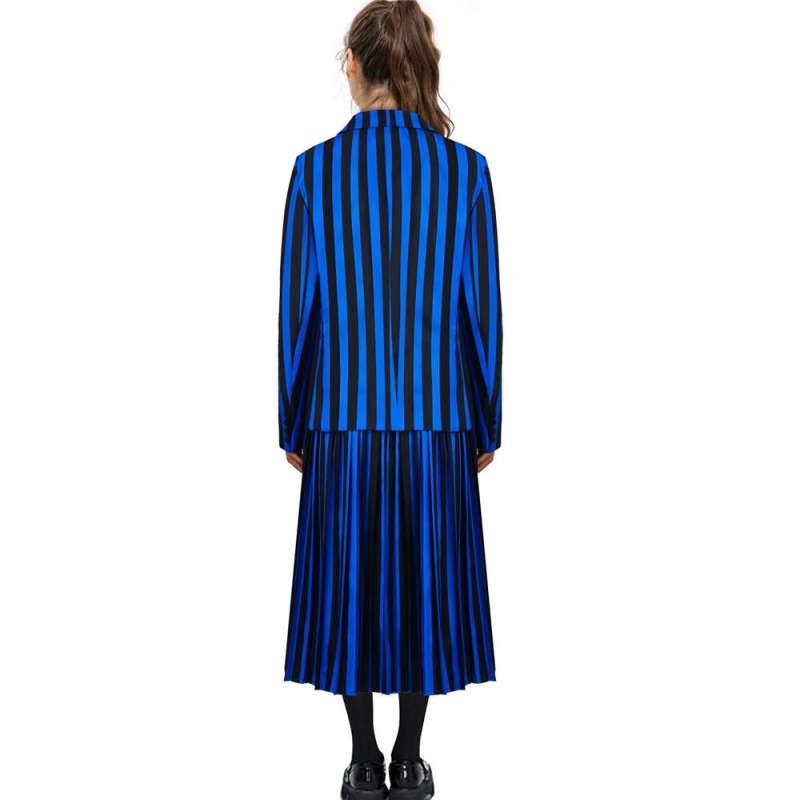 Addam Academy Uniform Halloween Cosplay Costume Blue In Stock-Takerlama