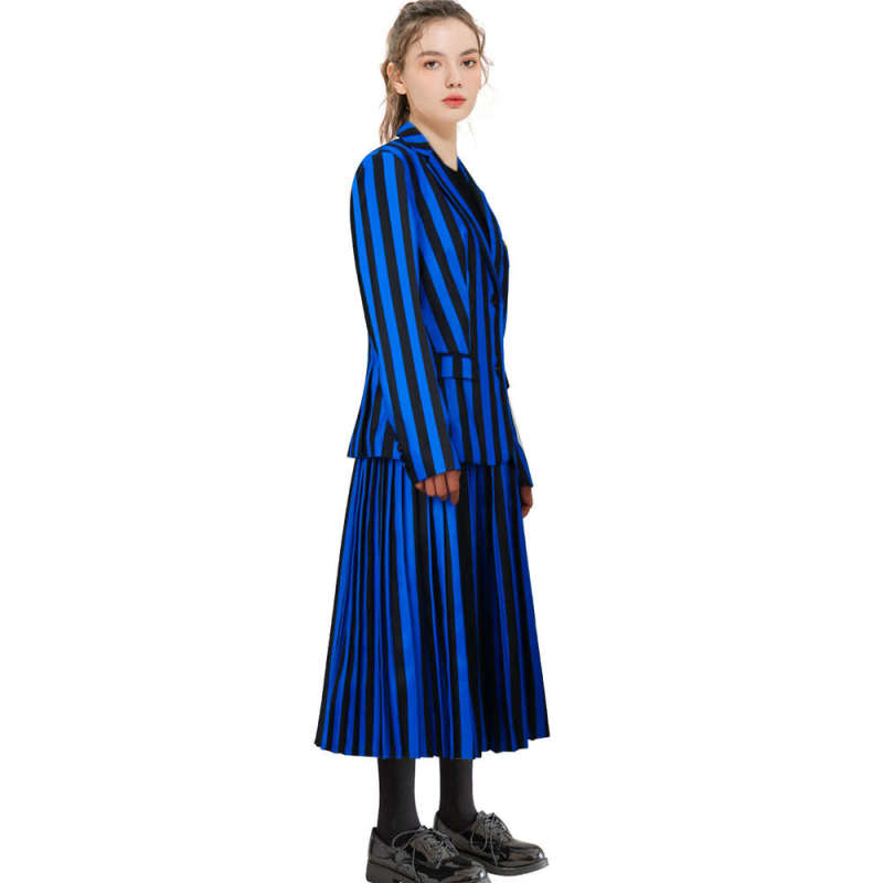 Addam Academy Uniform Halloween Cosplay Costume Blue In Stock-Takerlama