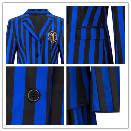 Addam Academy Uniform Halloween Cosplay Costume Blue In Stock-Takerlama