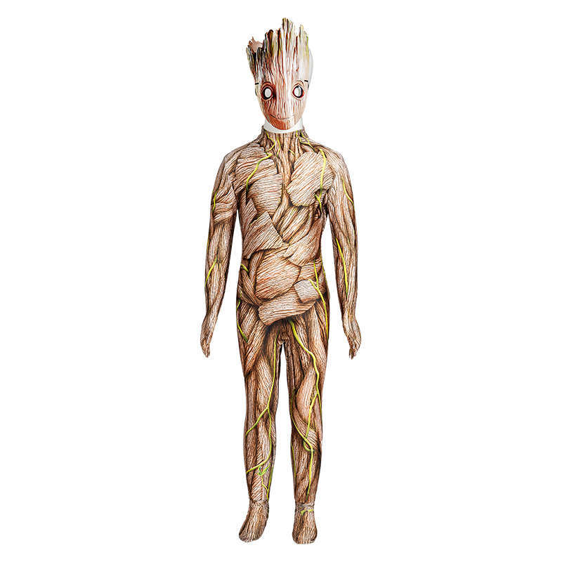 Guardians of the Galaxy Groot Costume Jumpsuit Mask Kids