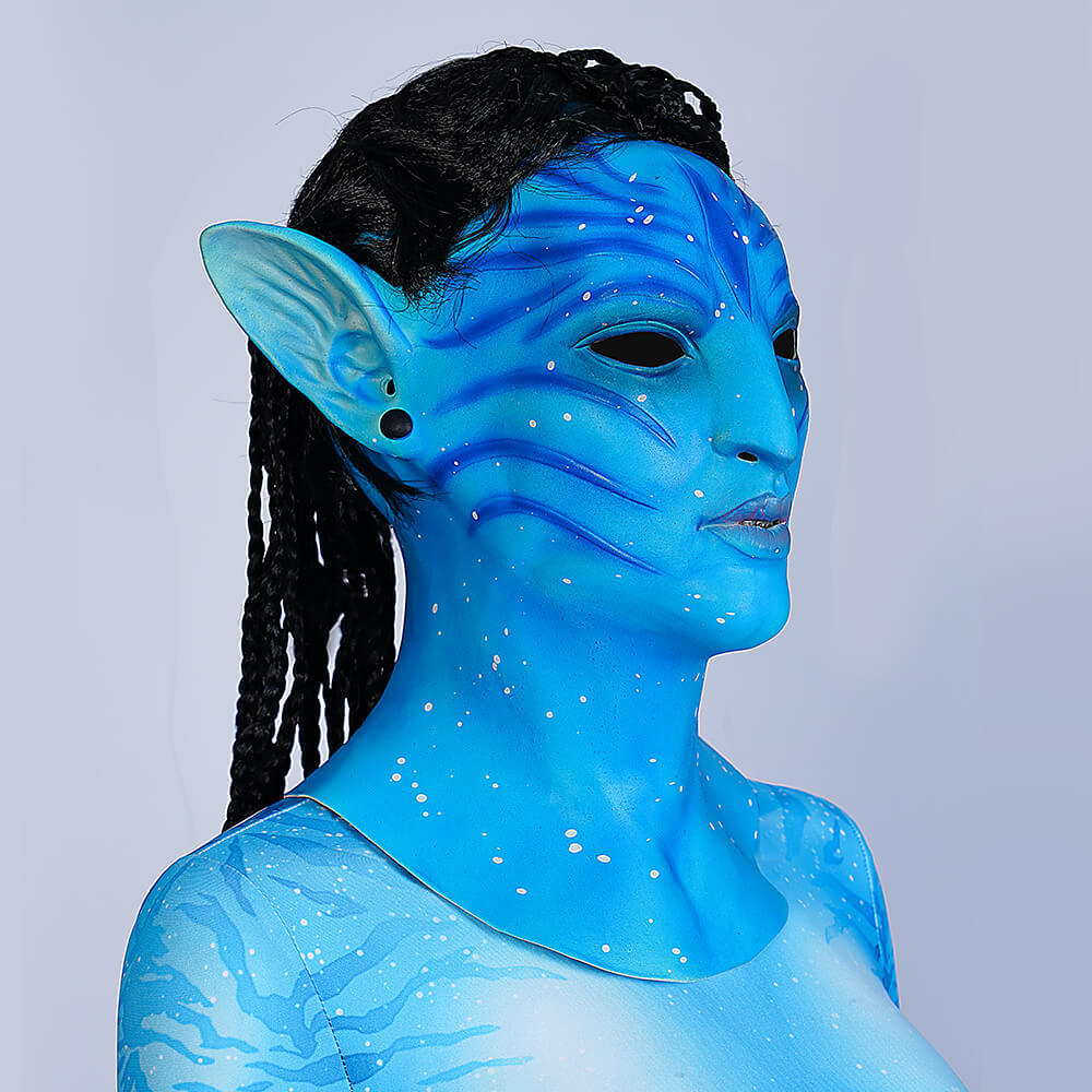 Avatar 2 Neytiri Cosplay Mask With Hair