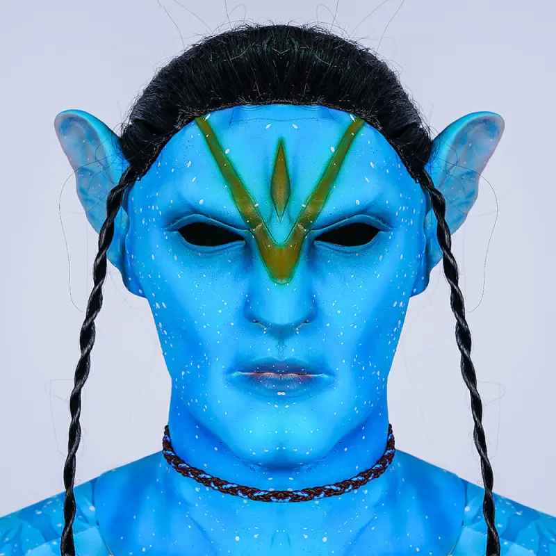 Avatar 2 Jake Sully Cosplay Costume Jumpsuit Mask Men S M 2XL In Stock Takerlama