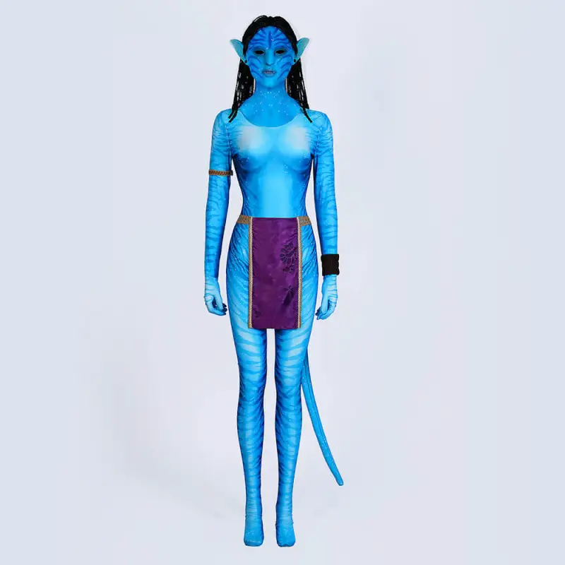 Avatar 2 Neytiri Cosplay Costume Jumpsuit Mask Women M In stock