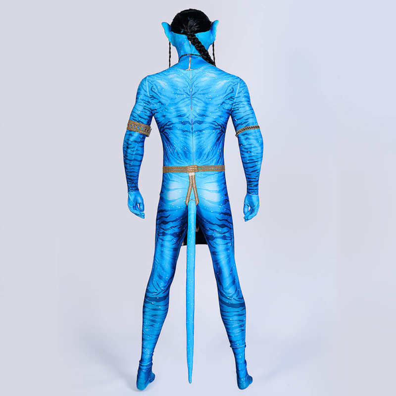 Avatar 2 Jake Sully Cosplay Costume Jumpsuit Mask Men S M 2XL In Stock Takerlama