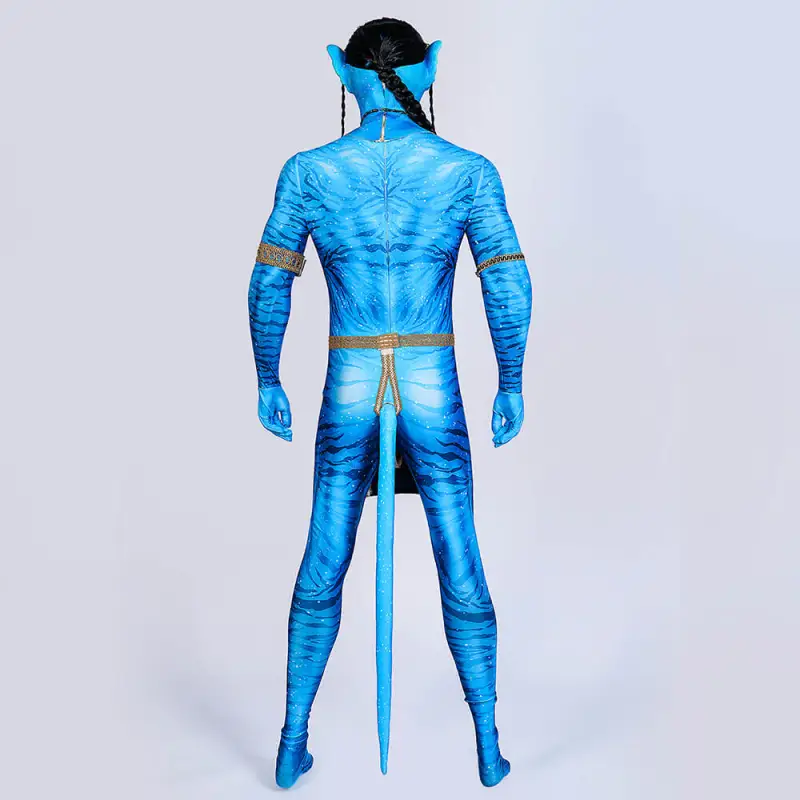 Avatar 2 Jake Sully Cosplay Costume Jumpsuit Mask Men S M 2XL In Stock Takerlama