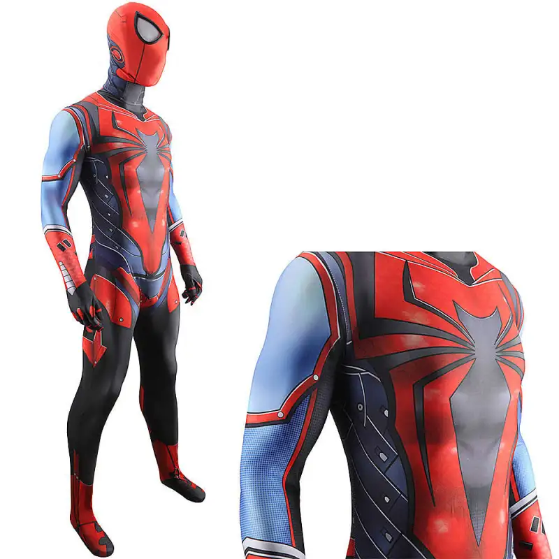 PS4 Spider-Armor MK III Costume Miles Morales Cosplay Jumpsuit Exclusive Design