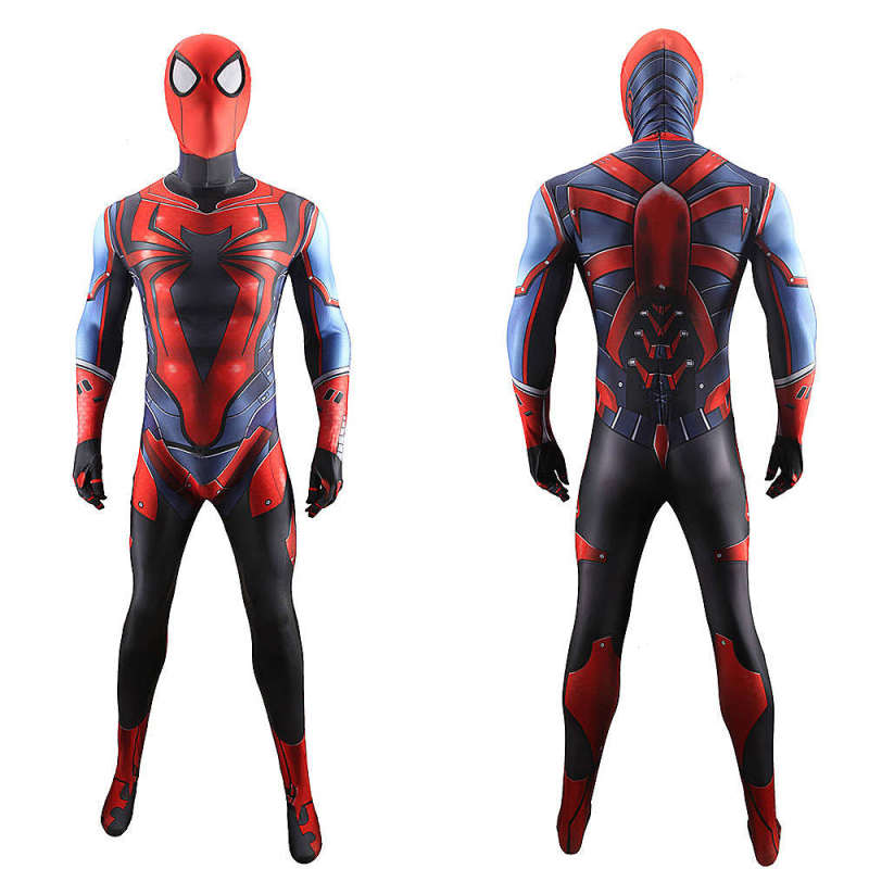 PS4 Spider-Armor MK III Costume Miles Morales Cosplay Jumpsuit Exclusive Design