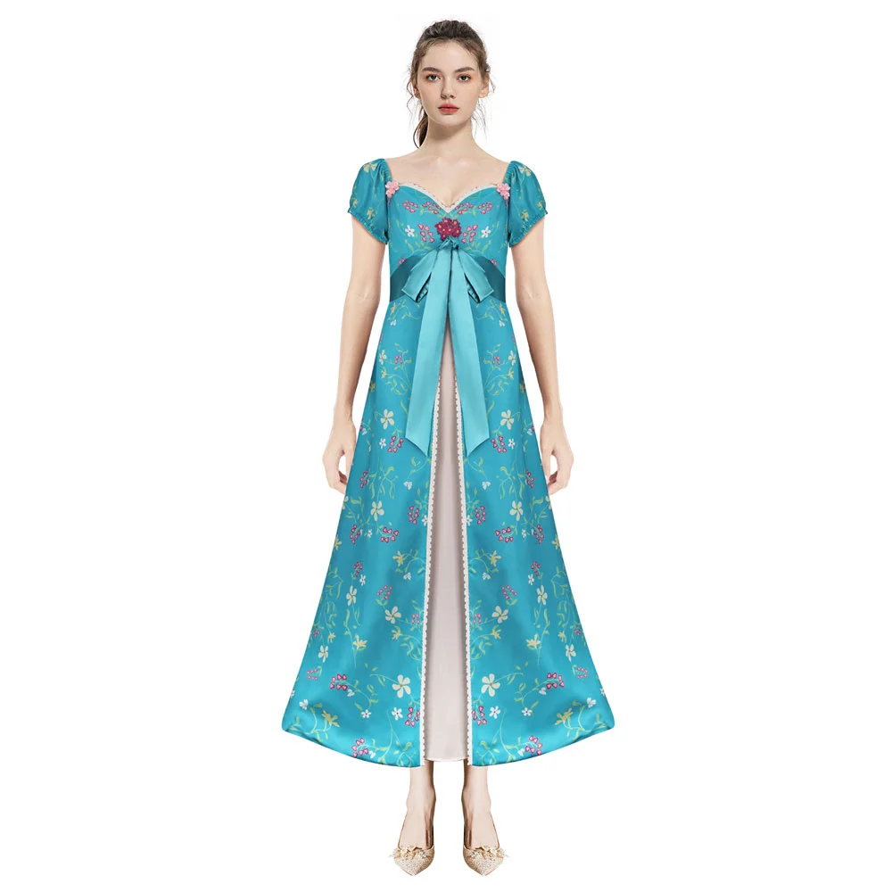 enchanted giselle blue dress Giselle Satin Enchanted Dress – Mermaidcosplay
