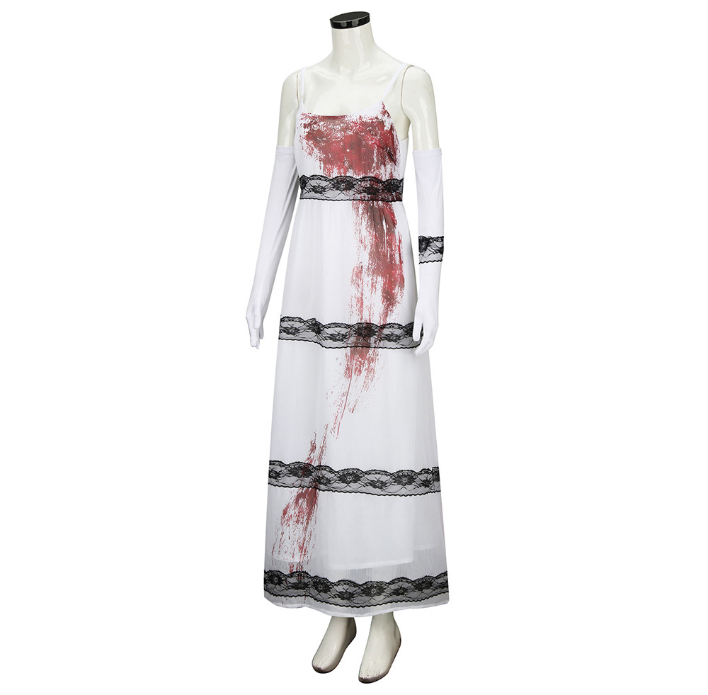 Jennifer Bloody White Dress Cosplay Outfits-Jennifer's Body In Stock-Takerlama