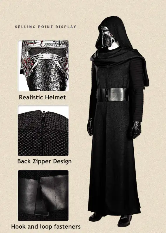 Kylo Ren Cosplay Costume Star Wars The Force Awakens